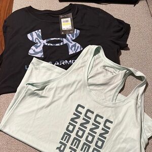 Under Armour tops medium and large